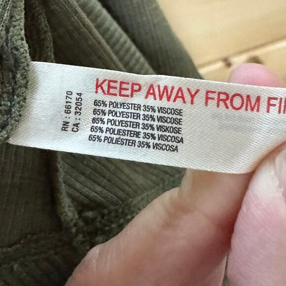 Free People Intimately Olive Green Ribbed Tank Top Women’s Size M NWT Boho Cami - Picture 3 of 4